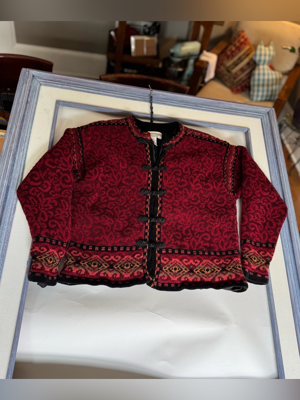ColdWater Creek Red Patterned Jacket